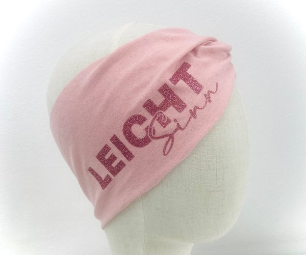 Haar - Stirnband aus RCO recycelten Stoff rosa - Sonderedition Leichtsinn